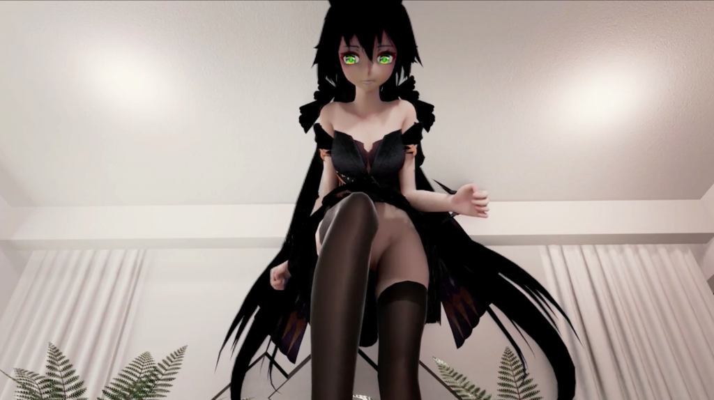 3D黑发洛天依极致诱惑热舞 虚拟歌姬扭动腰肢撩人湿身秀